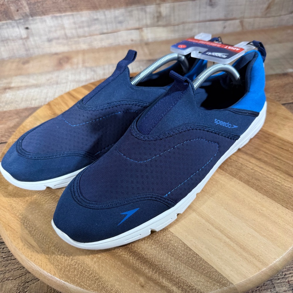 Speedo Water Shoes Mens L 11-12 Blue All Purpose Aquatic Slip On Beach Pool Park